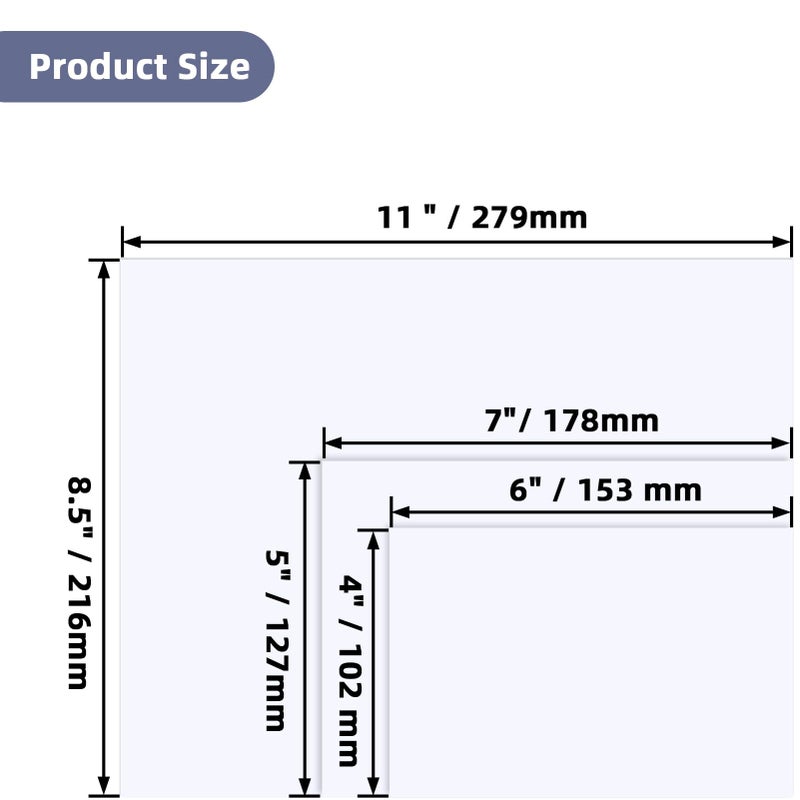 ZBEIVAN Photo Paper 4x6, 5x7, 8.5x11 inch, Glossy Photo Paper 150 Sheets, Inkjet Printer Photo Paper for Dye Ink, 200 GSM (50 Sheets 4x6, 50 Sheets 5x7, 50 Sheets 8.5x11) - Image 2